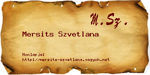 Mersits Szvetlana névjegykártya